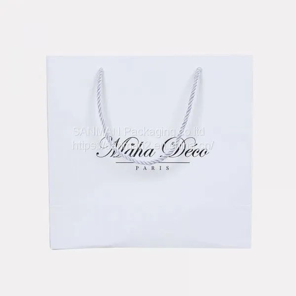 Luxury Kraft Paper Bag Flat With Handle Custom photo-3