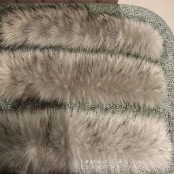 Fur Artificial Fur Fox Raccoon Dog Collar Dyeing Raccoon Dog Collar Cap Strip photo-2