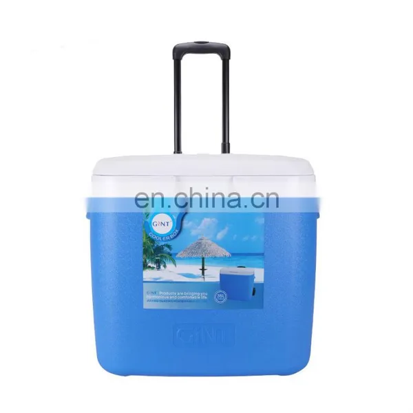 Portable Modern Camping Trolley Hiking Portable Beer Plastic Vaccine Cooler Drinks Camping Cooler Box With Wheels photo-4