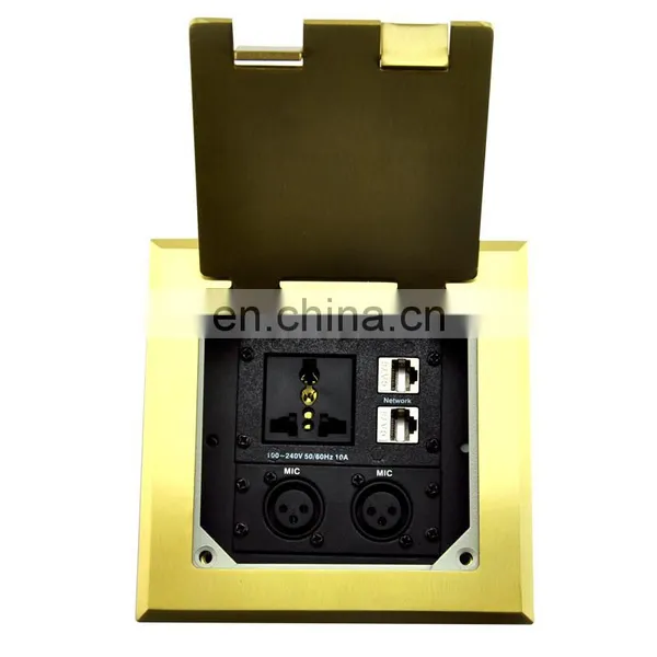 Stainless Steel RJ45 Data XLR Usb Universal Electrical Floor Box Socket photo-3