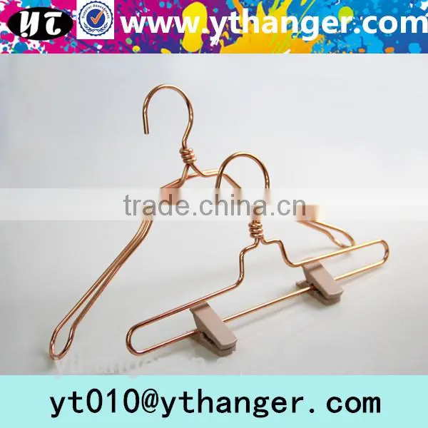 YY471high Quality Red Copper Metal Clothes Hanger Gold Wire Metal Hanger for Shirt photo-6