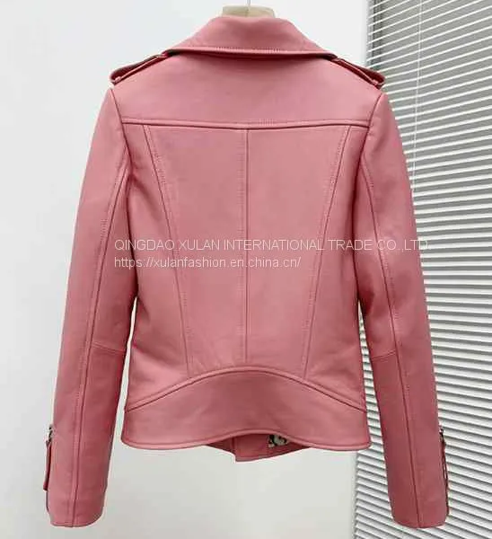 NEW FASHION 2022AW WOMEN'ECO LEATHER WASHED SYNTHETIC LEATHER JACKET photo-2