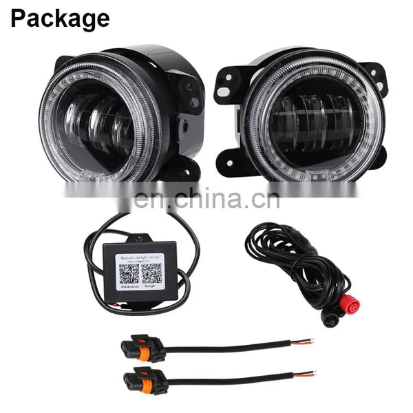 Led Headlights 4 Inch Headlamp Fog Light Off-road Refit With RGB Aperture Fit For Jeep Headlight photo-4