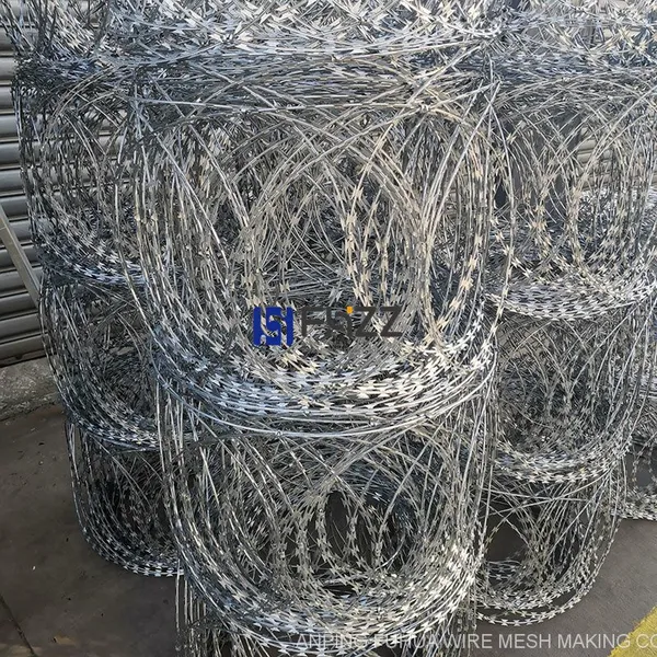 Galvanized Mild Steel Razor Wire Flat Wrap Razor Barbed Wire 500mm Height photo-4