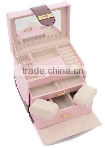 Popular High Quality Leather Jewelry Display Box,pink Leather Jewelry Box,faux Leather Jewelry Box photo-5