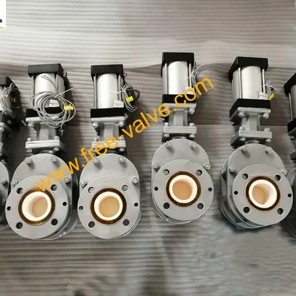 Pneumatic Full Lined Ceramic Double Disc Gate Valve photo-5
