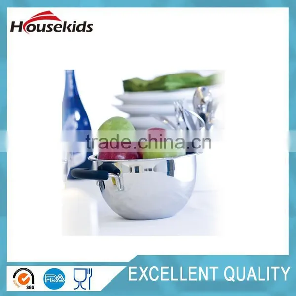 Stainless Steel Mixing Bowl Set With Lids and Handle, Non Slip Silicone Bottoms, and Volume Measurements photo-4