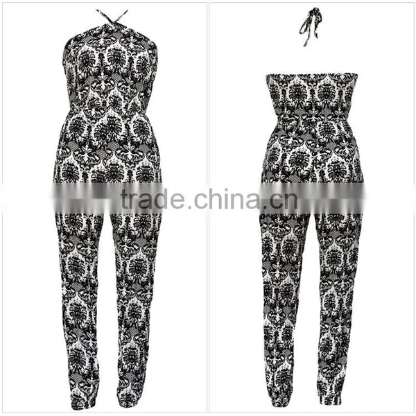 2015 Show Thin Printed Chiffon Jumpsuits Summer Clothes Pants Female Leisure Trousers OEM Service photo-6