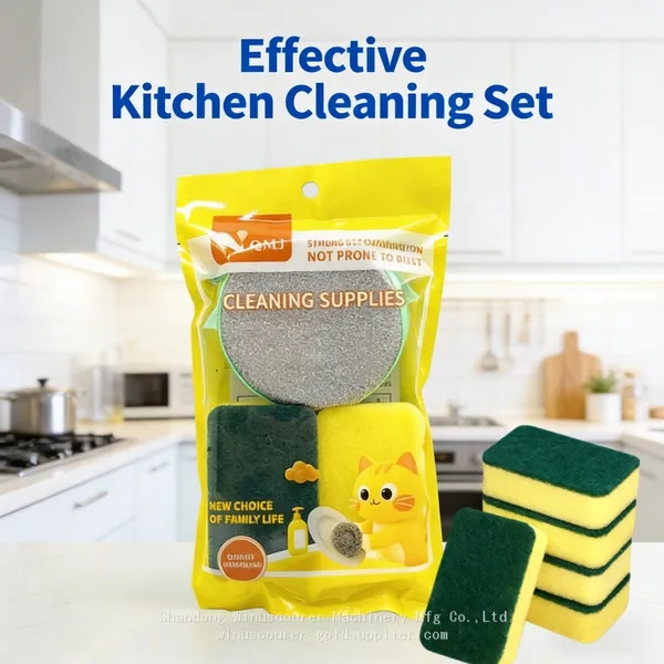 Wholesale High Density Household Kitchen Scrub Dish-washing Non-scratch Scouring Pad Cleaning Sponge photo-4