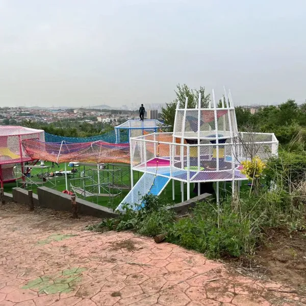 Outdoor Rainbow Rope Net Playground Equipment photo-5