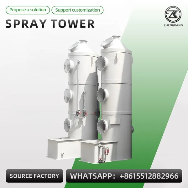 Industrial Spray Tower Waste Gas Purification Tower Gas Scrubber for Factory photo-4