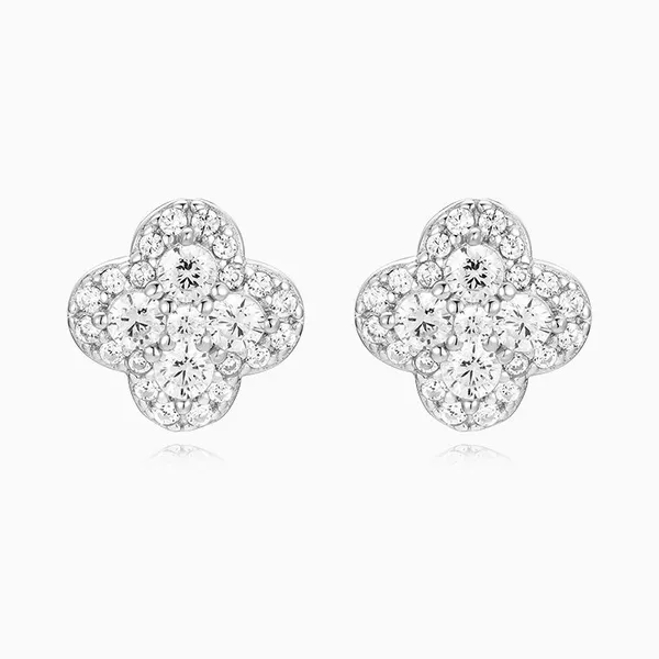 Shining Star Jewelry Men Iced Out Moissanite Flower Shape Cluster Earrings photo-2