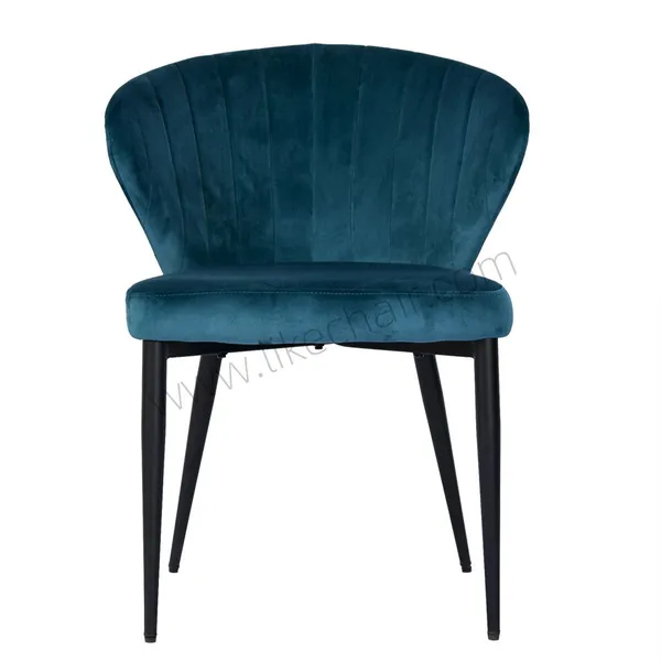 Free Sample Europe Style Cafe Hotel Leisure Chair Upholstery Fabric Velvet Dining Chairs for Home Use