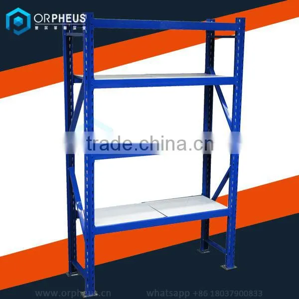 Clothing Factory Storage Rack Blue Warehouse Racking Storage Material and Garment Heavy Duty Metal Shelf With 4 Tiers