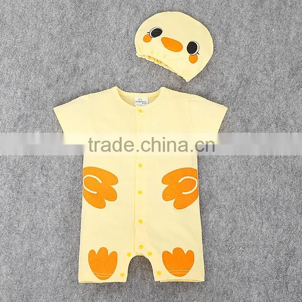 2016 Hot Sale Boutique Baby Clothes Summer Boys Romper Short Sleeve Animal Printed Toddlers Romper Suit photo-2