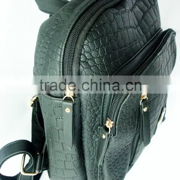 School Backpack And Fashionable Leather Bags PU Leather Backpack Bags Shoulder Bags For Unisex photo-3