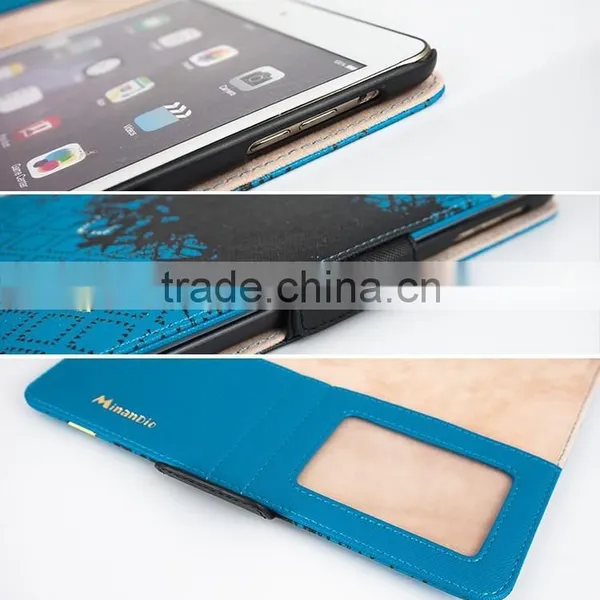 With Stand up Function and Cards Slots Magnet pu Leather Case for Ipad/mini photo-6