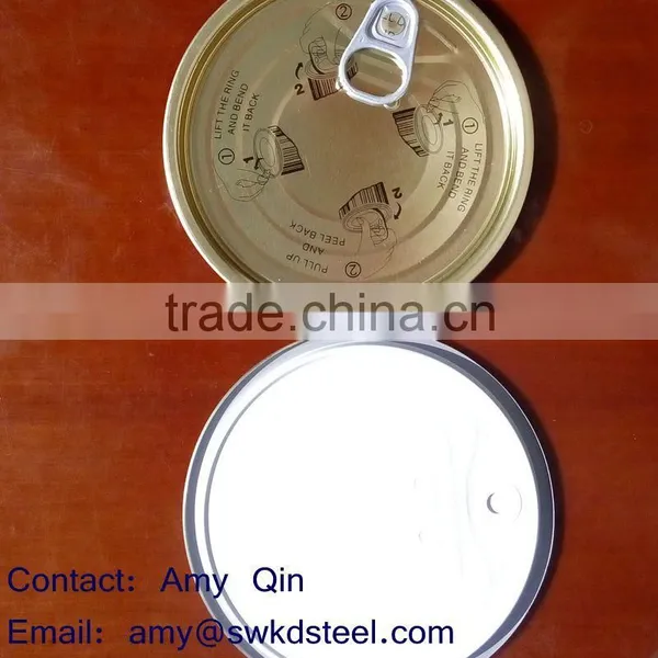 Tinplate Easy Open End With Instruction Printing