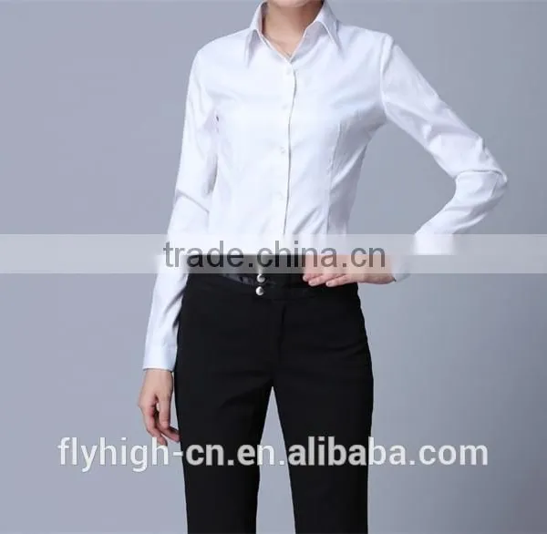 2015 Fashion Latest Shirt Designs for Women Work Shirt photo-2