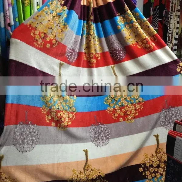 Home Textile Polyester Fabric Make-To-Order Printed Flannel Fabric For Blanket