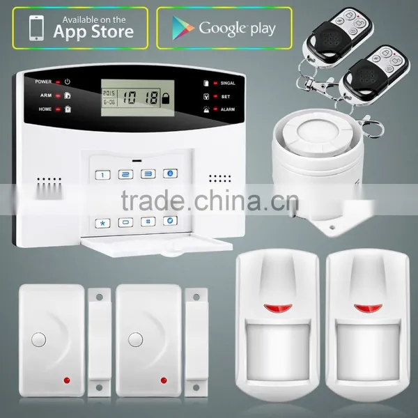 YL-M2B Durable Quality LCD Display With Time Clock GSM Intelligent Wireless Home Burglar Security Alarm System