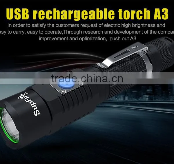 USB 1100 Lumen Torch Led Emergency Torch Xml2 t6 Rechargeable 4.2v Aluminum Mini Flashlight Most Powerful Led Torch photo-5
