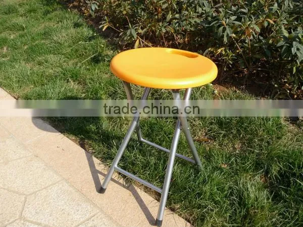 Round Shape Metal Folding Stool With Handle photo-3