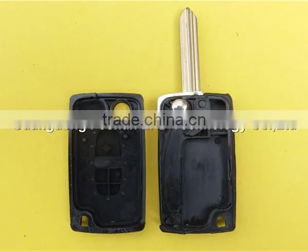 Keyless Entry Peugeot 2 Button Flip Remote Car Key Shell Cover Case photo-5