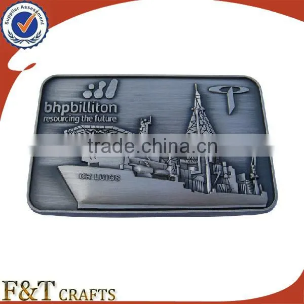 Zinc Alloy Antique Tin 3D Logo Men Belt Buckle for Own Your Desgin photo-2