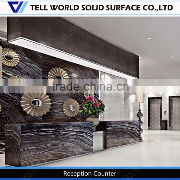 Long Straight Stand Desk/reception Counter Pictures/great Size Reception Desk photo-5
