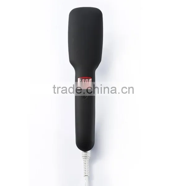 2016 New Arrival Professional Electric Hair Straightening Brush Anion Hair Straightner Brush Easy Hair Comb in Black photo-2
