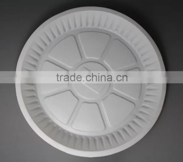 Wholesale 9 Inch Round PS Plastic Fruit Plate,dinner Plate