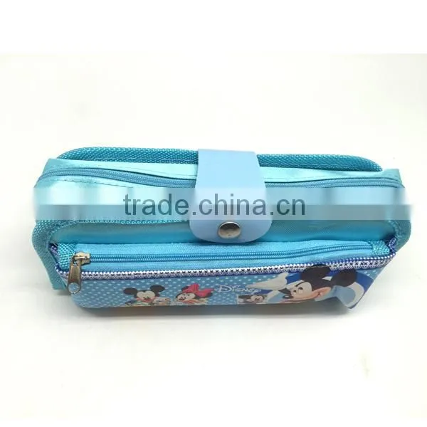 Light Blue Cartoon Design School Stationery Bag photo-4