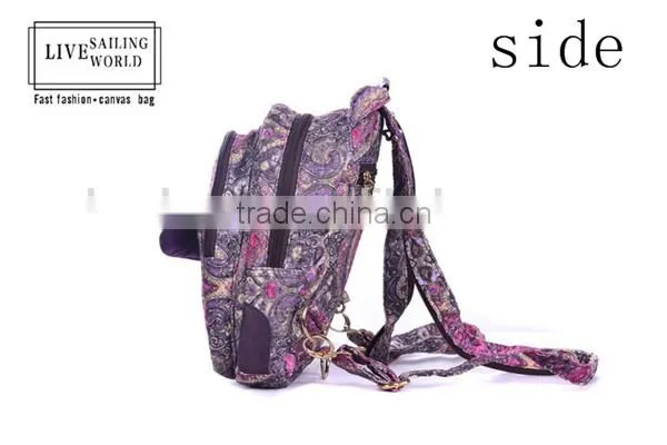 Brand New Design Chinese Folk Style Canvas Backpack & Chest Bag photo-2