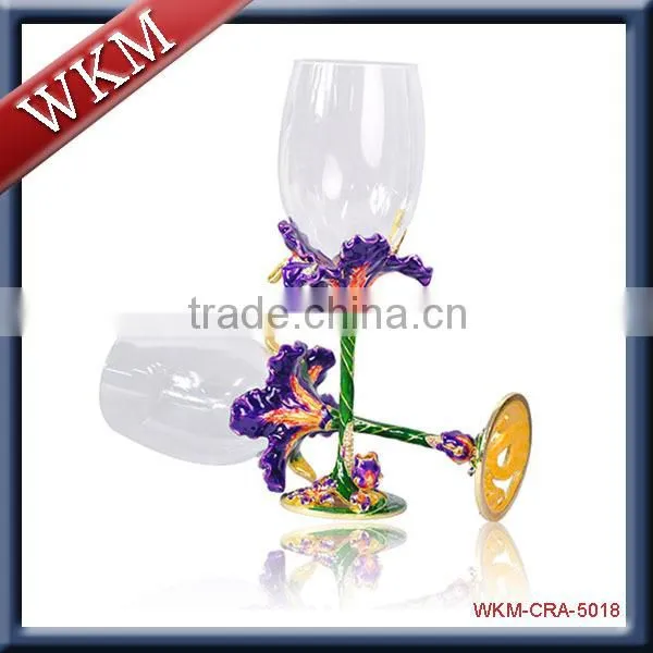 Iris Flower Hot Sale Classic Artwork Champagne Glass Quality Choice photo-4