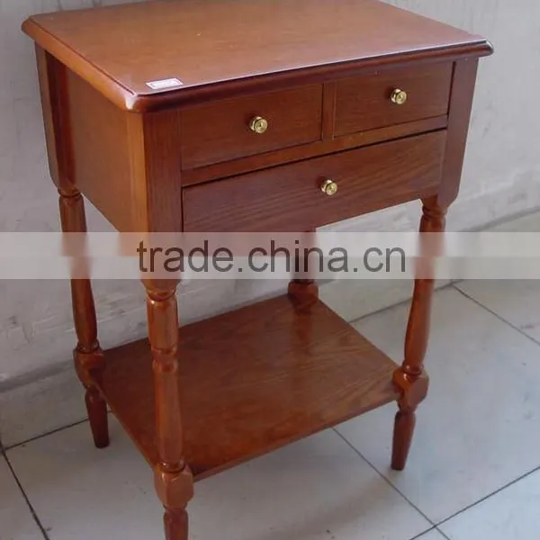 7420# Wooden Telephone Table With Three Drawers