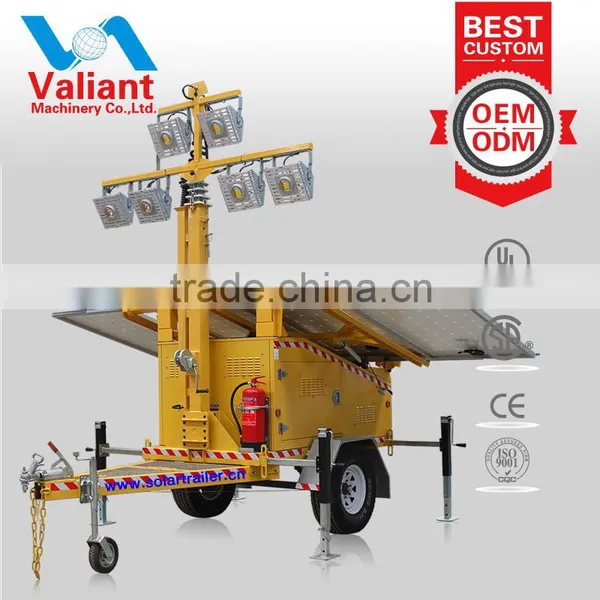 High Lumen Efficacy Generator Light Tower Rental for Night Lighting