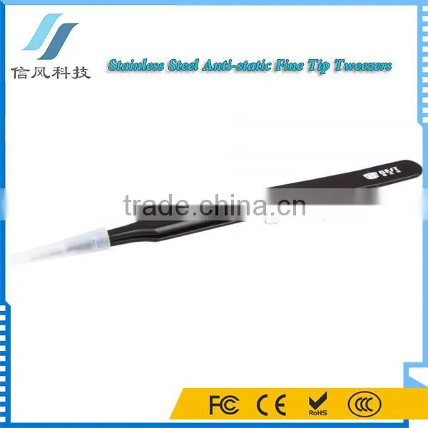 BST-EDS-13 Stainless Steel Anti-static FineTip Tweezers Professional photo-5