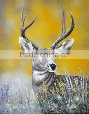 Home Decor Wall Hanging Canvas Handmade Animal Oil Paintings photo-2