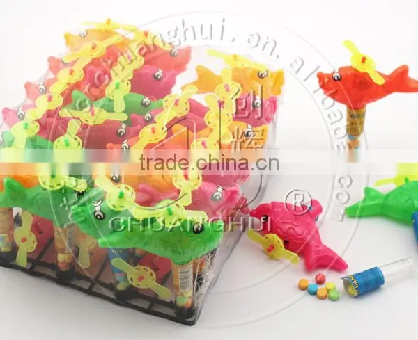 Cyprinoid Helicopter With Whistle Toy Candy photo-2