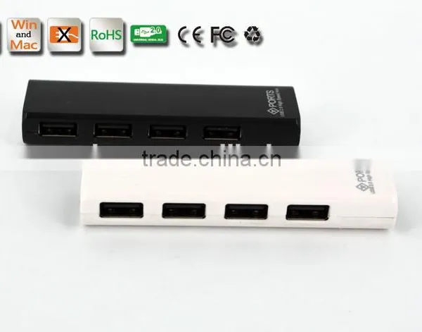 Slim Shape but High Speed 480MBPS Usb2.0 4 Por Hub Form Usb Por Hub Suppliers With Plastic Casing photo-2