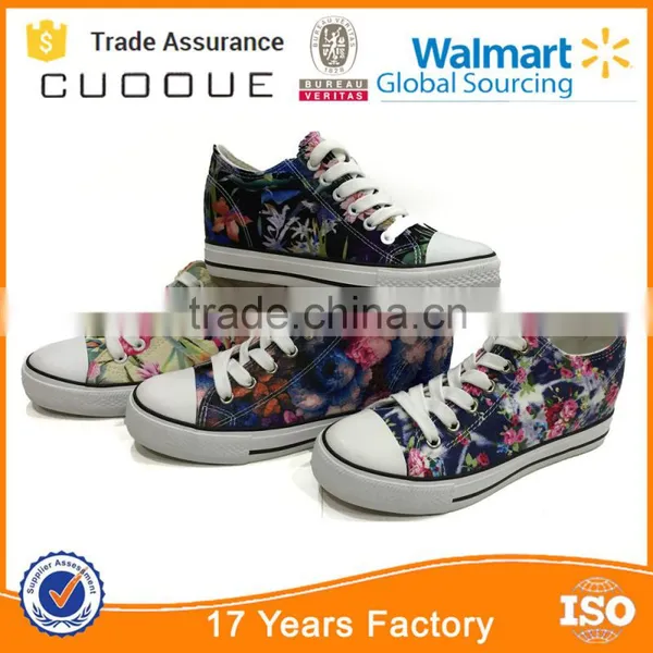 2016 Women Increasing Canvas Shoes Flower Printing Shoes photo-6