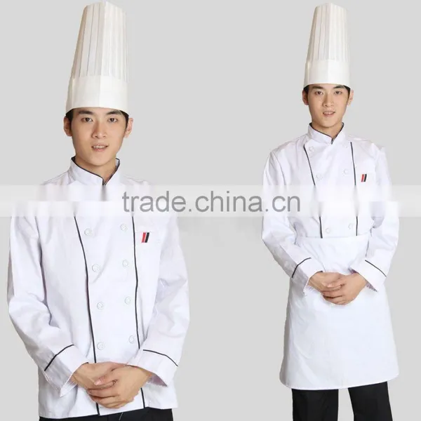 Unisex Long and Short Sleeve Coat Catering Jackets White Chef Uniforms photo-2
