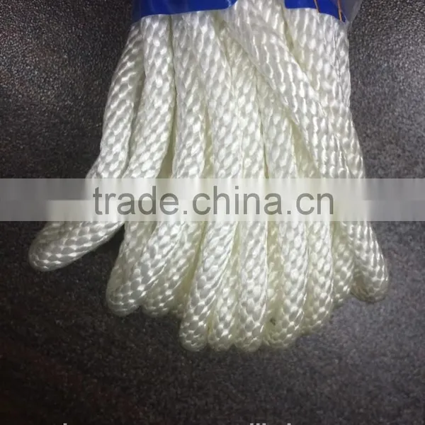 12 Strands White Solid Braided Polyester Rope, Derby Rope photo-3