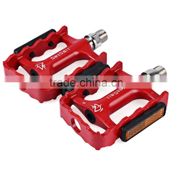 2Pcs SETSAIL 921 DU Bering Bike Pedals With Anti-skid Gear Frame Reflective Stripe Self-locking Pedals Bicycle Accessories Parts photo-6