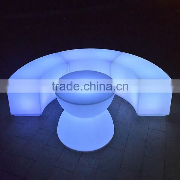 Multi Color LED Light up Luminous Bench Sofa Chaise Stoel and Table Desk photo-4