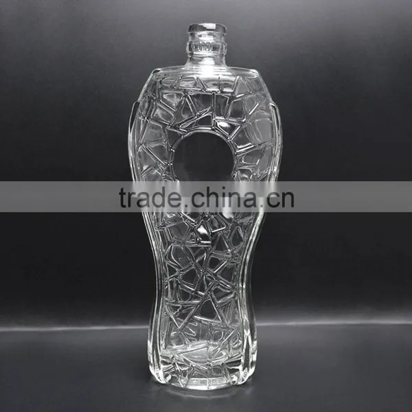 Wholesale White Clear Empty Bourbon Whiksey Glass Bottles 700ml