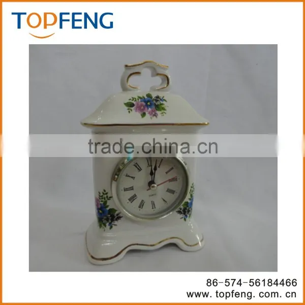 Vintage Table Clock/Porcelain Table Clock photo-3