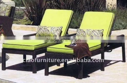 Hot Sale Rattan Outdoor Pool Sunbed Garden Furniture Chaise Lounge photo-2