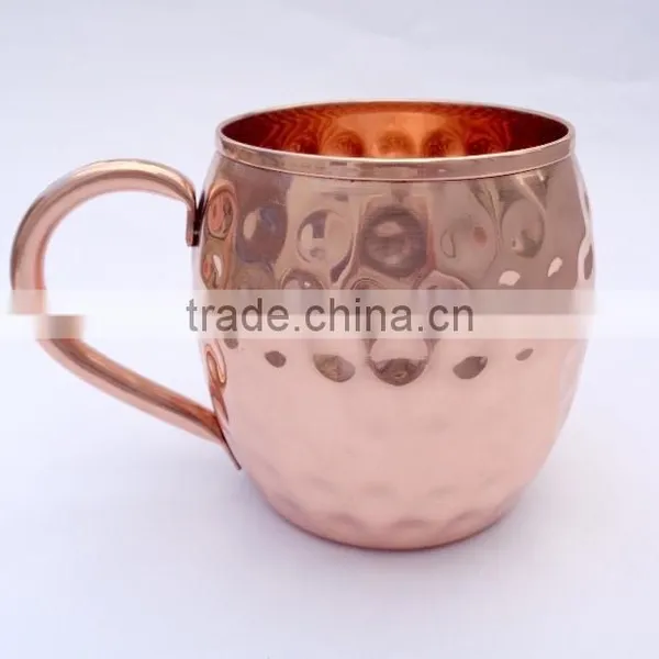 DEEPLY HAMMERED 100% COPPER MOSCOW MULE MUGS photo-2